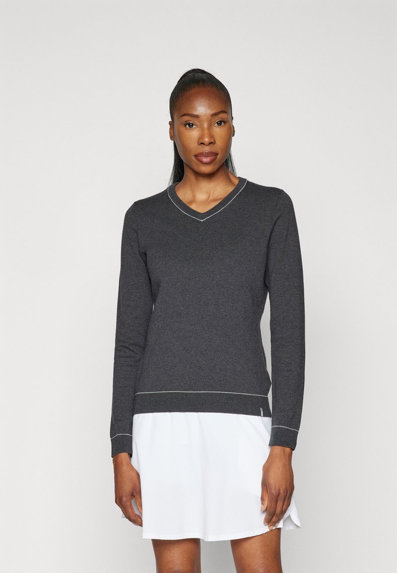 Kjus WOMEN KICKI V NECK  - Svetrík - black