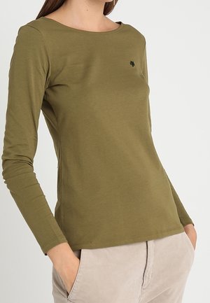 Langærmet T-shirt - khaki
