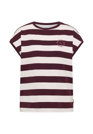Cecil, T-SHIRT WITH STRIPES AND PRINT DETAIL - Camiseta estampada - sweet grape red