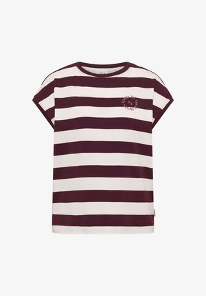 Cecil, T-SHIRT WITH STRIPES AND PRINT DETAIL - Camiseta estampada - sweet grape red