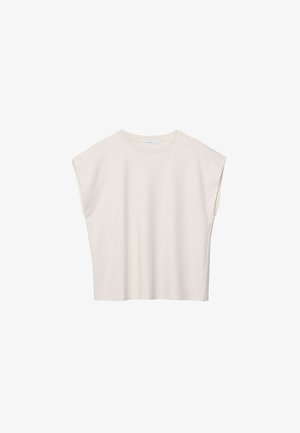 Stradivarius, B06 BASIC DROPPED-SHOULDER T-SHIRT 02504444 - T-Shirt basic - mottled light brown