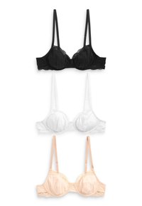 Next - 3 PACK - Kaarituelliset rintaliivit - black nude white Pienoiskuva 1