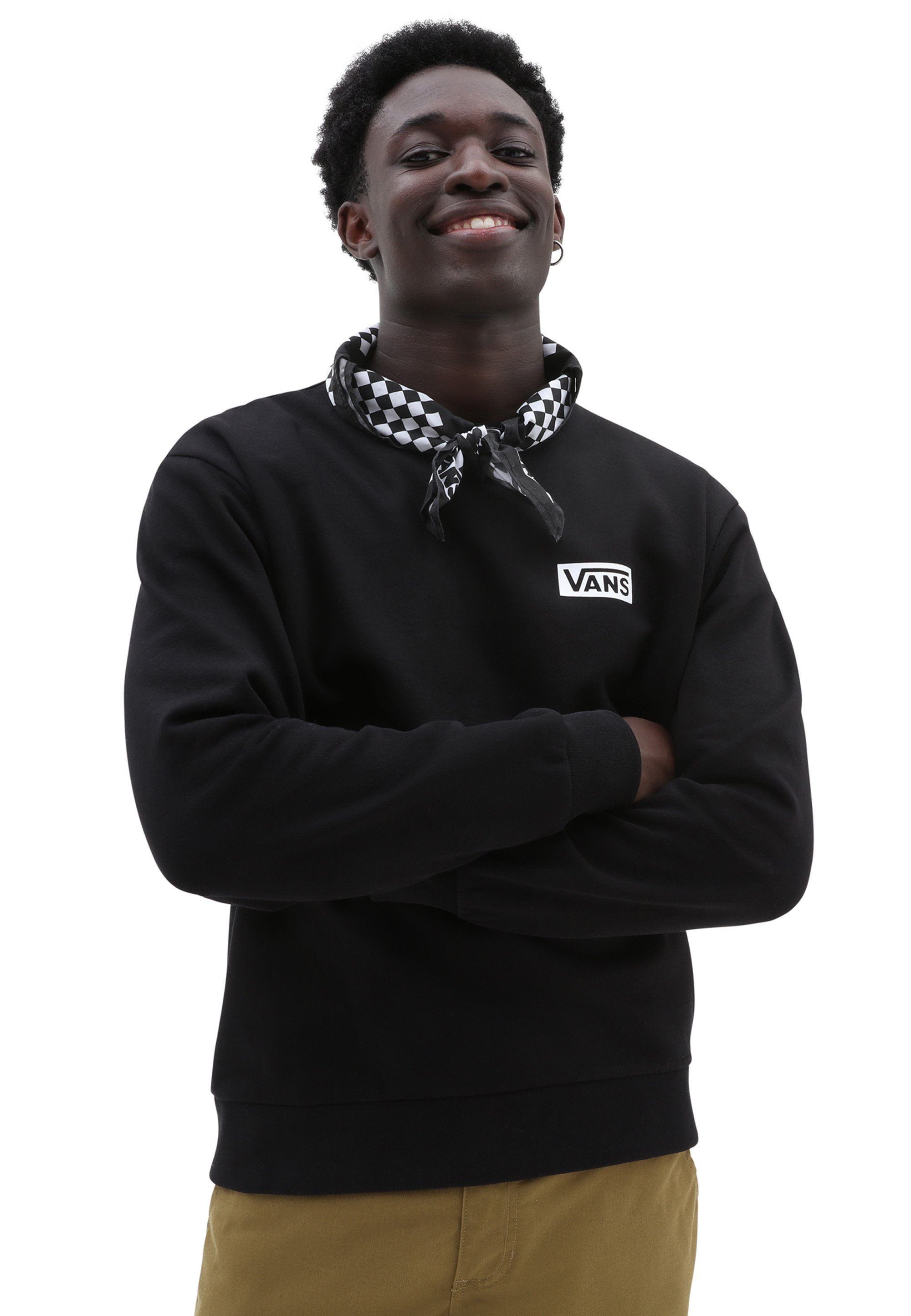 Vans RELAXED FIT CREW - Sweatshirt - black - Zalando.de