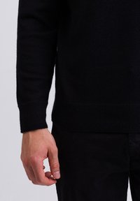 CASH-MERE ROLLKRAGEN  - Stickad tröja - schwarz