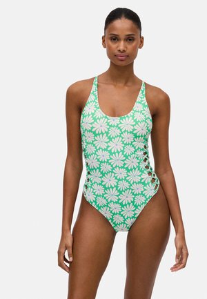 Ysabel Mora MOLDEADOR NUDOS CON TIRANTES MULTIPOSICIÓN ESTAMPADO MARGARITAS - Traje de baño - white