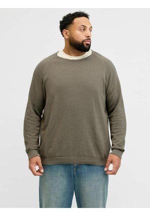 JJEHILL CREW NECK  - Strikkegenser - vetiver