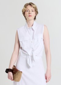 Calliope SMANICATA MISTO CON NODO - Top - bianco ottico