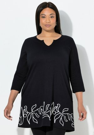 LONG MOTIVDRUCK, A-LINIE, 3/4-ARM - Tuniek - black