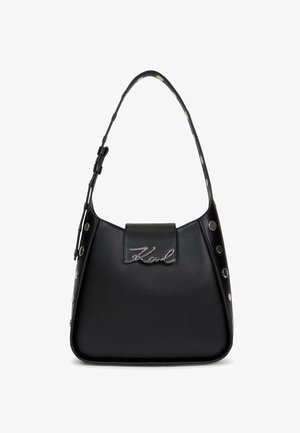 KARL LAGERFELD, KARL LAGERFELD HOBO SIGNATURE DOME STUD - Borsa a mano - black embellishment