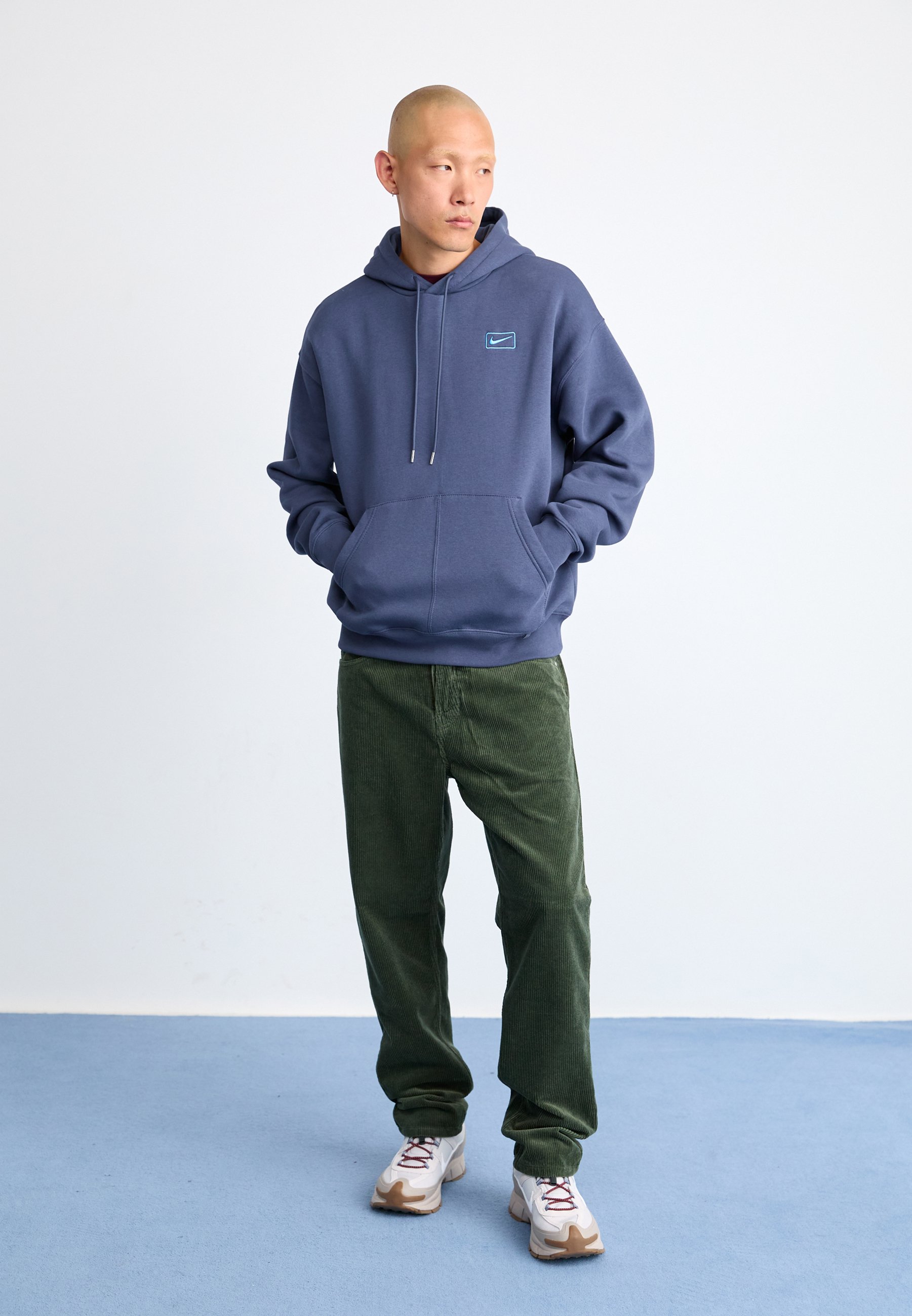 nike dark blue cord hoodie