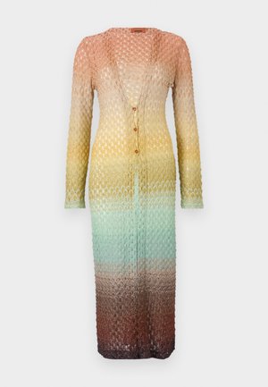 Missoni LONG CARDIGAN - Cardigan - brown/green/light blue
