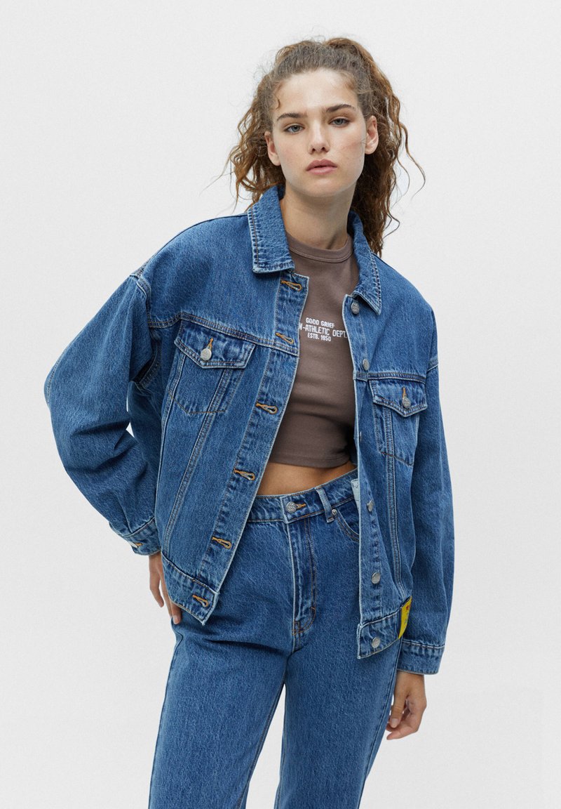 PULL&BEAR PEANUTS Denim jacket blue denim Zalando.ie