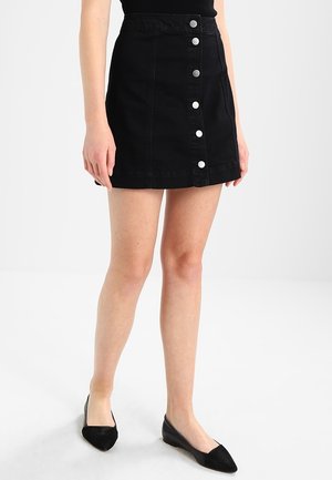 A-lijn rok - black denim