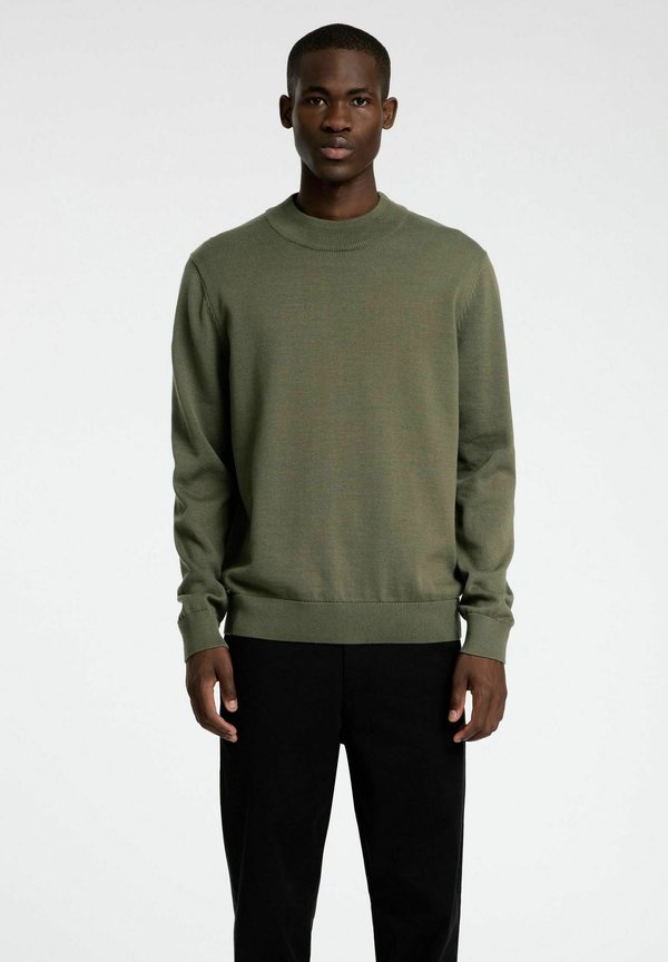 ROBERT LS MOCK NECK - Strickpullover - khaki