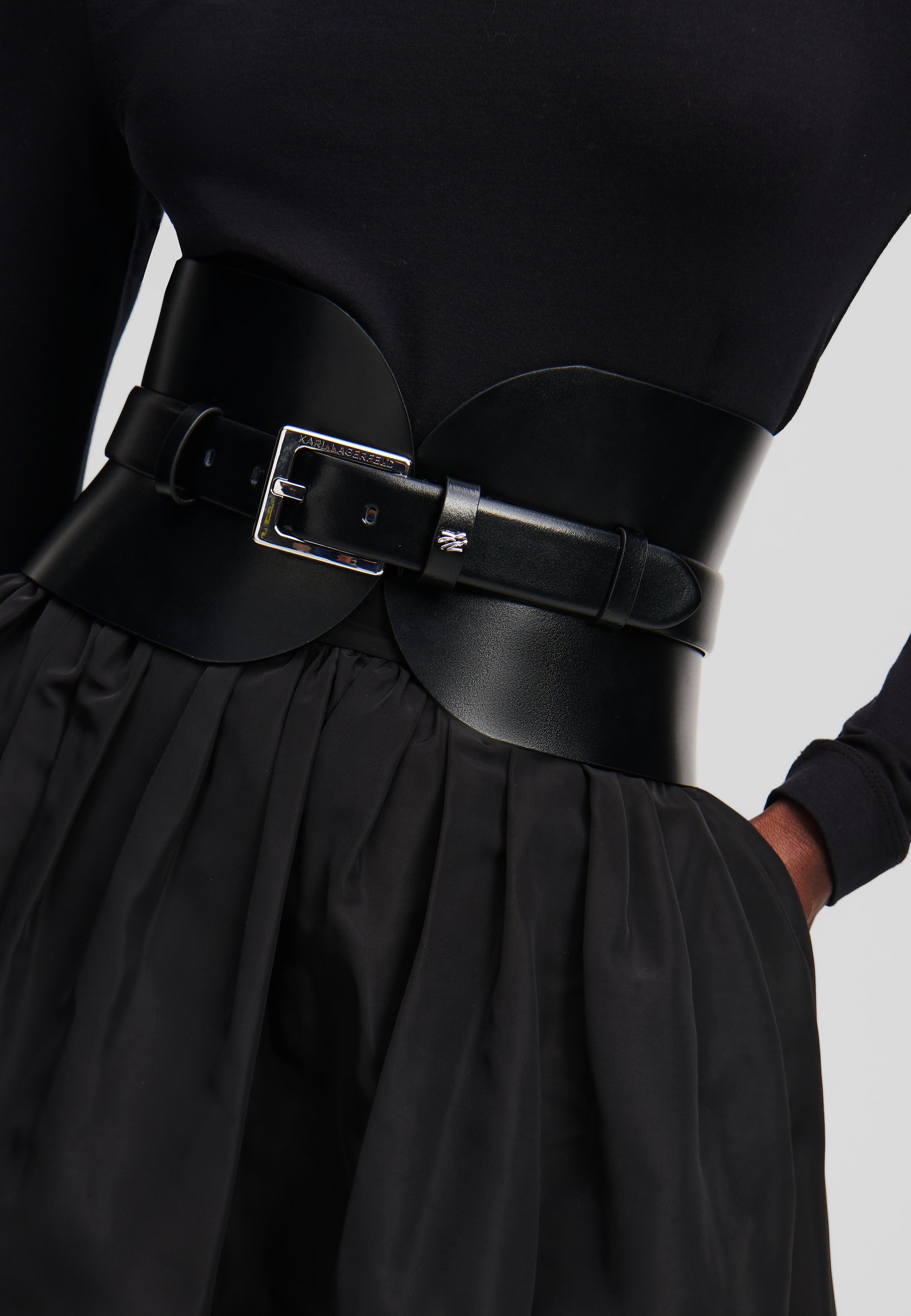 KARL LAGERFELD ESSENTIAL MULTIFUNCTION - Ceinture taille haute - black/noir - ZALANDO.FR