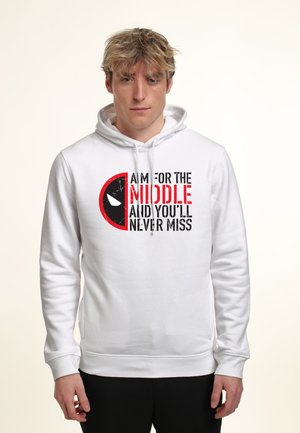 Henry Tiger, DEADPOOL & WOLVERINE AIM FOR THE MIDDLE - Hoodie - white