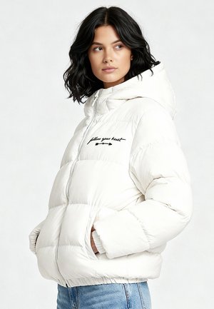 FOLLOW YOUR HEART EMBROIDERY UNISEX  - Veste d'hiver - off-white