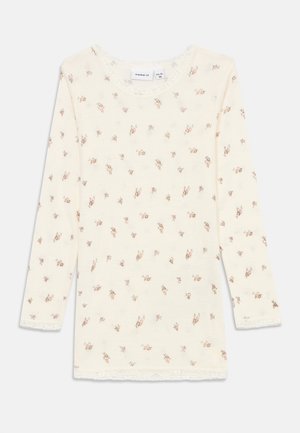 NMFWANG NEEDLE - T-shirt à manches longues - snow white