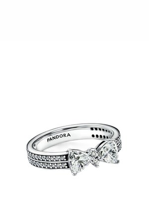 NŒUD EN AVEC TRANSPARENTS - Ring - argentée couleur