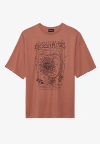 Print T-shirt - brown