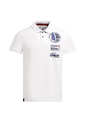 Camp David, CAMP DAVID KURZARMPOLO MIT RÜCKEN-PRINT - Poloshirt - ivory