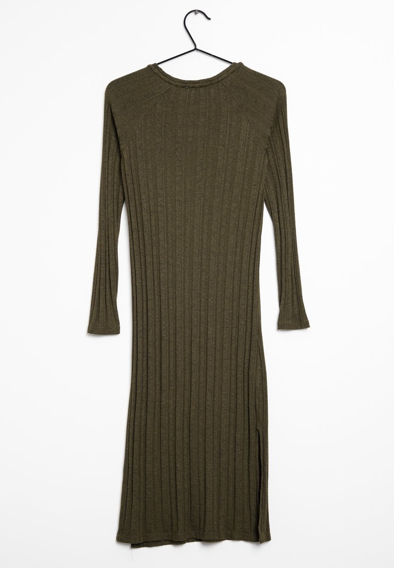 mango round neck knitted dress Jumper - green lily