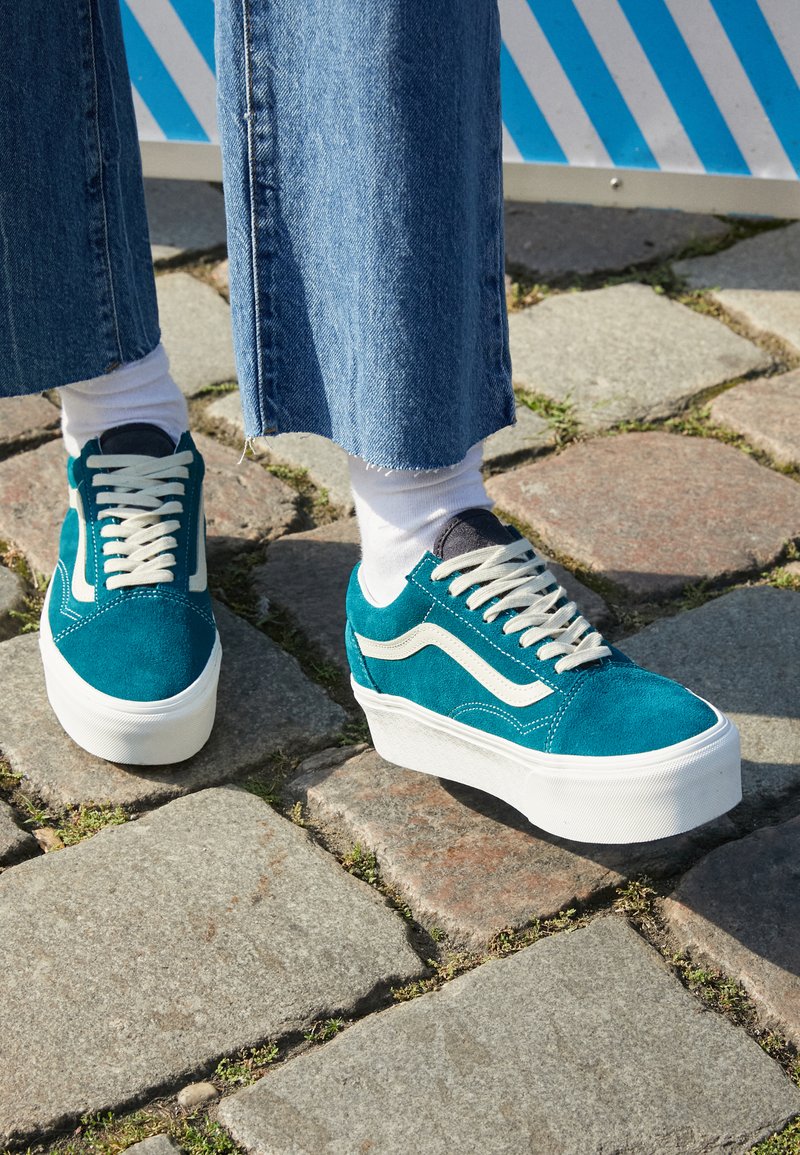 vans plateforme bleu