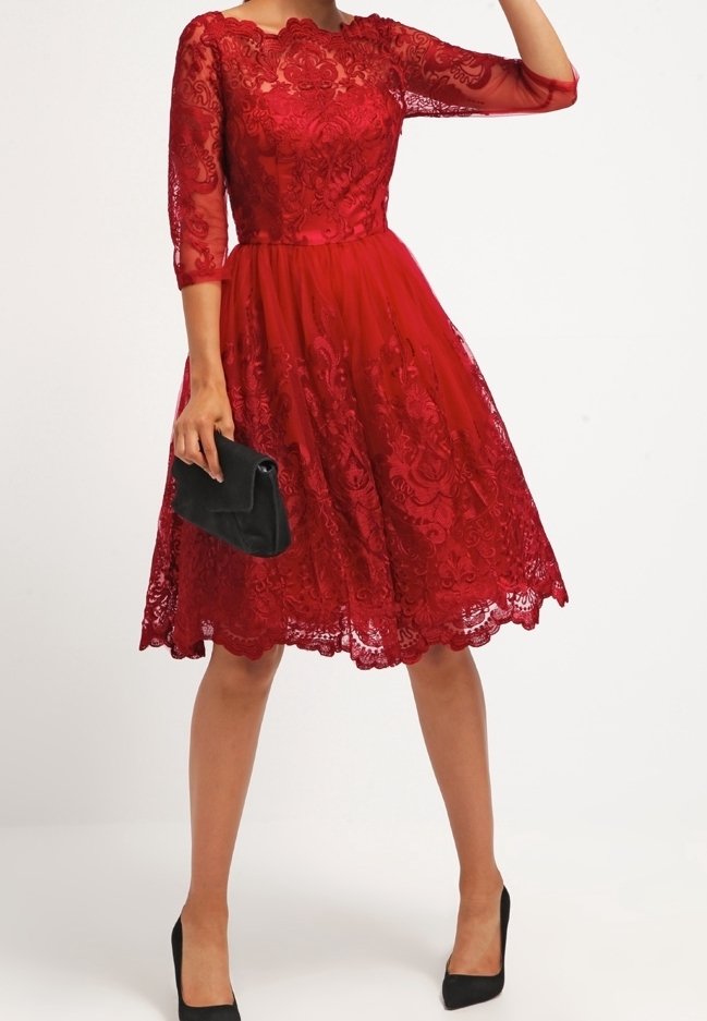 Chi Chi London Cocktail dress / Party dress - red - (Pre-owned) - Zalando