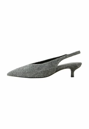 STANDARD WIDE FIT - FOREVER COMFORT POINT TOE LOW SLINGBACK KITTEN  - Pantofi clasici cu toc - new grey herringbone