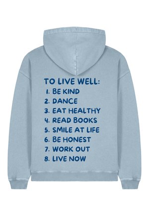 TO LIVE WELL UNISEX VINTAGE  - Hoodie - washed blue