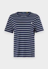 Apdrukāts T-krekls - navy/white
