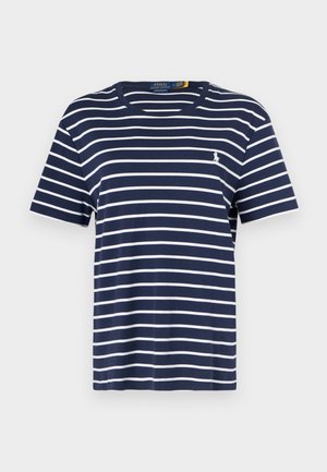 T-shirt estampada - navy/white