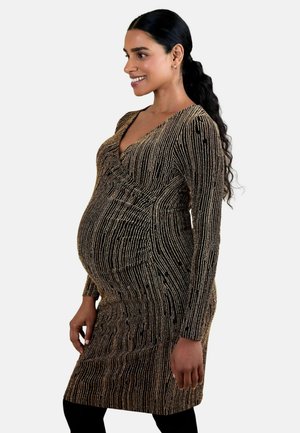 MATERNITY FIT - WRAP SPARKLE  - Vabalt langev kleit - brown