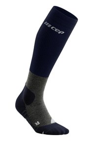 CEP COMPRESSION MERINO HIKING TALL - MADE IN GERMANY - Kniestrümpfe - peacoat grey