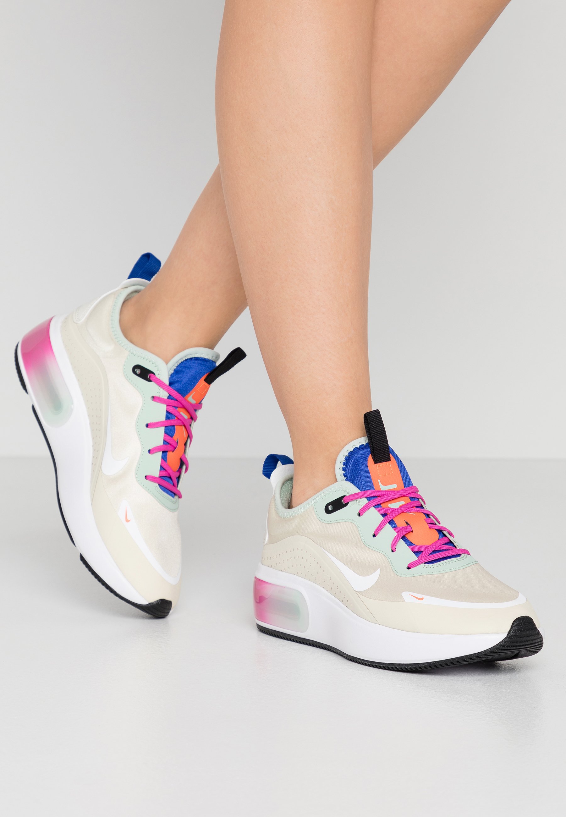 Nike Sportswear AIR MAX DIA - Trainers - fossil/hyper crimson/pistachio frost/hyper blue/fire pink/white - Zalando.co.uk