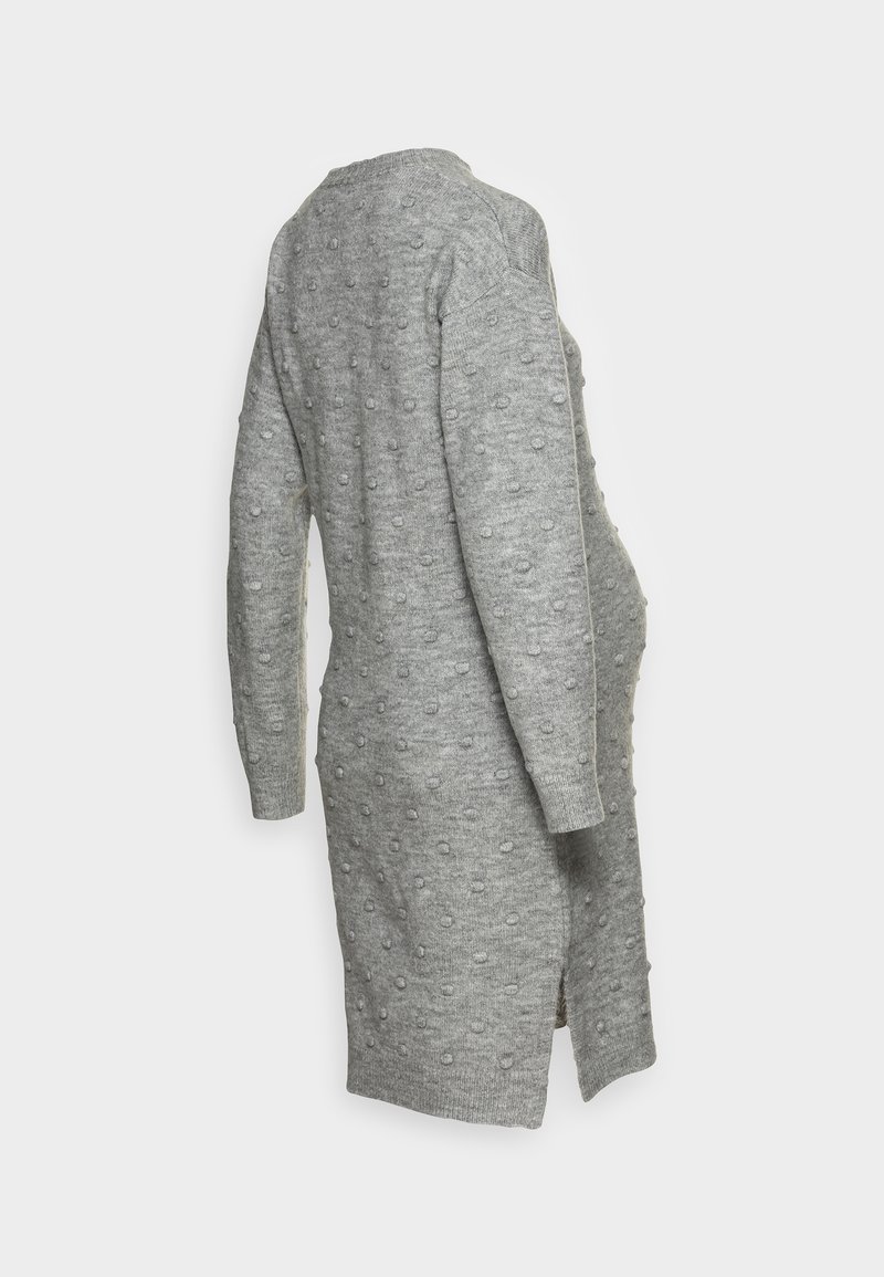 MAMALICIOUS MLINES DRESS Strickkleid light grey melange/grau