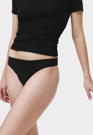 Marks & Spencer, 3 PACK NO VPL LIGHT ABSORBENCY PERIOD THONGS - Tanga - black mix