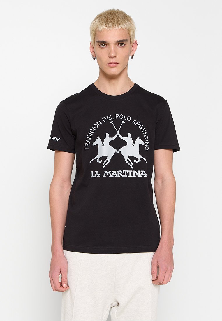 LA MARTINA T-shirt print zwart LA MARTINA T-shirt print zwart