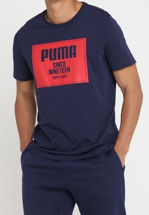 Print T-shirt - dark blue