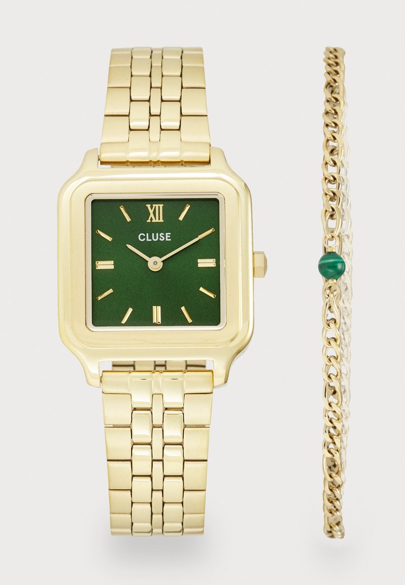 Cluse GIFTBOX WATCH AND BRACELET SET - Uhr - gold-coloured/forest green