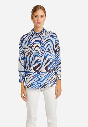 Button-down blouse - navy print