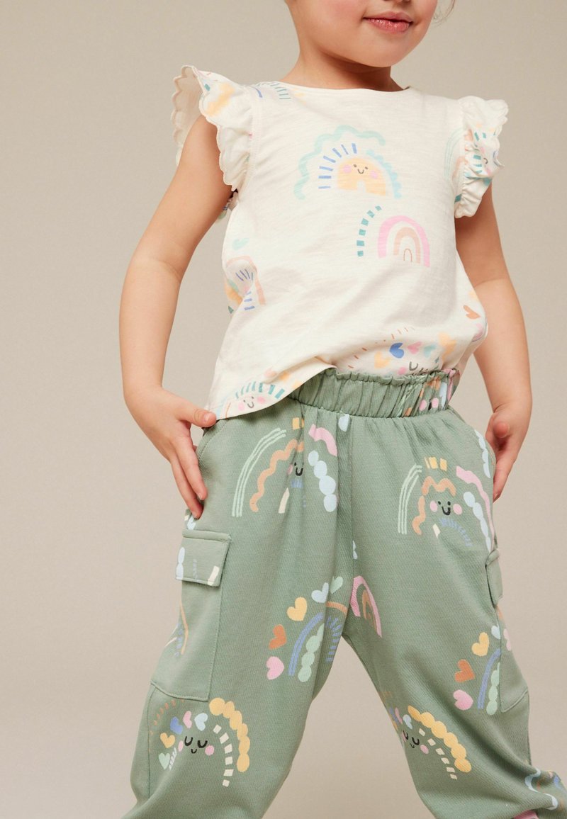 Next SCALLOP-REGULAR FIT - Tricou cu imprimeu - ecru rainbow