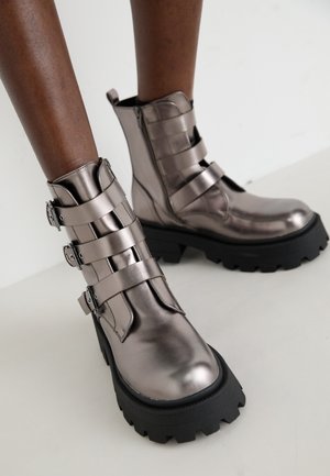 Stivaletti texani / biker - gunmetal