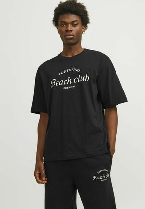 Jack & Jones PREMIUM RUNDHALS - Apdrukāts T-krekls - schwarz