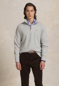 Polo Ralph Lauren ESTATE RIB QUARTER ZIP PULLOVER - Pullover - andover heather