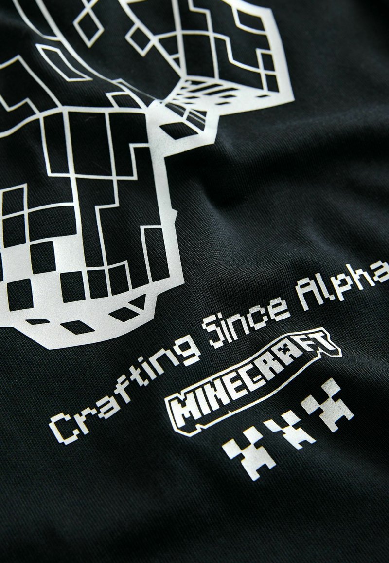 Minecraft T-shirt Manches Longues Garçon - Designs Officiels Creeper Et Logo