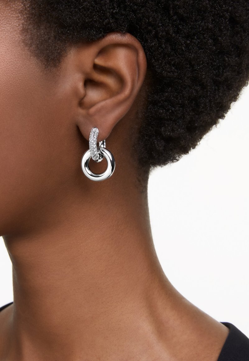 Swarovski ASYMMETRICAL DESIGN - Pendientes - silver-coloured