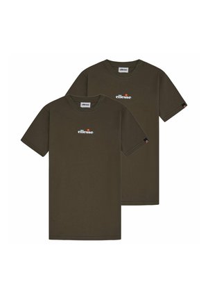 2ER PACK - OLLIO KURZARM RUNDHALS LOGO TEE - T-Shirt print - dunkelgrün