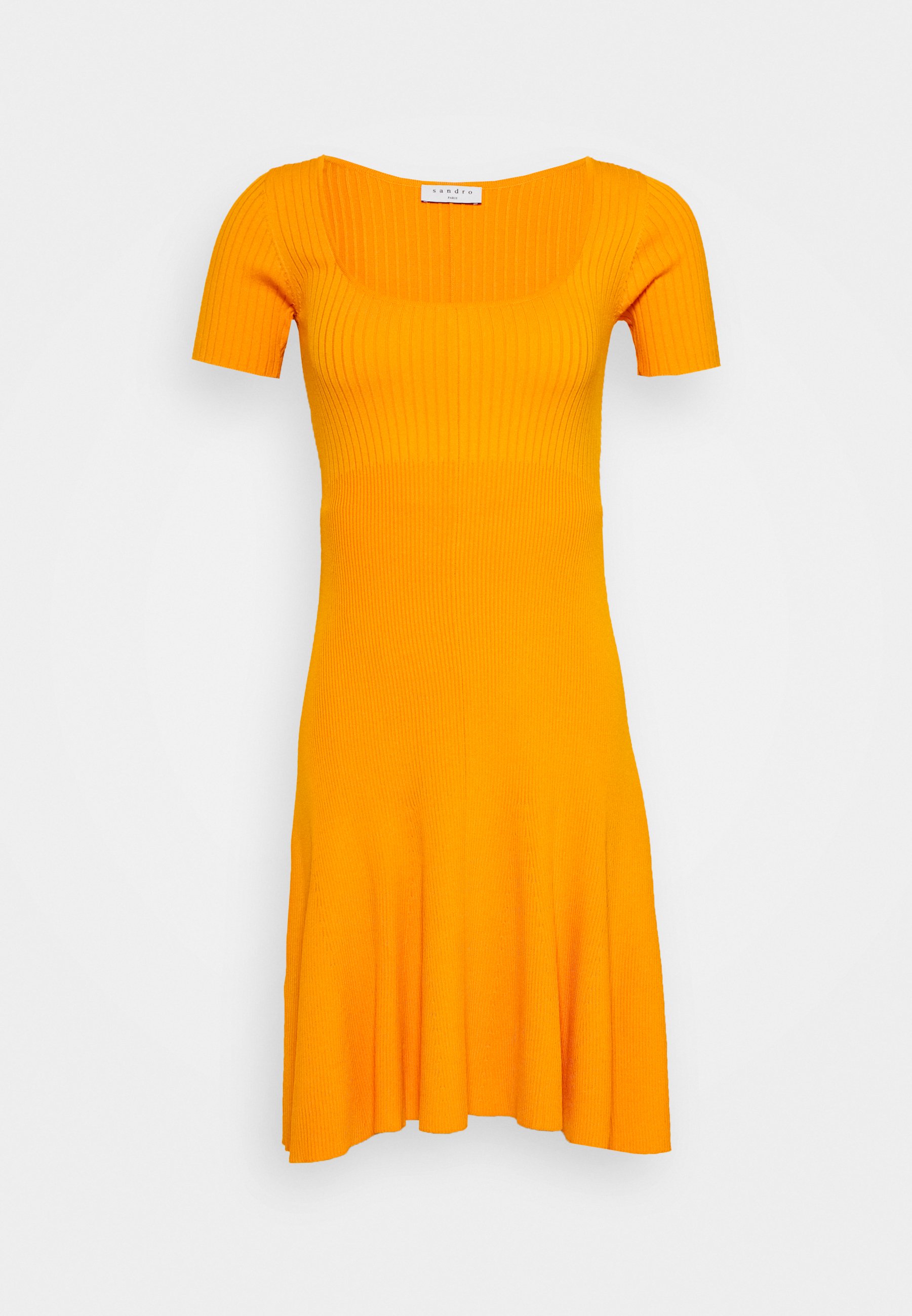 Sandro Strickkleid Orange Zalando De 