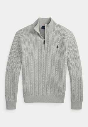 Polo Ralph Lauren, CABLE-KNIT COTTON MOCKNECK SWEATER - Strickpullover - andover heather